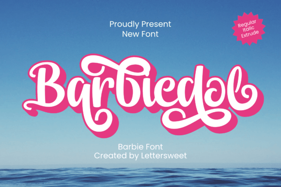 Barbiedol: A Script Font for Magical Design Projects
