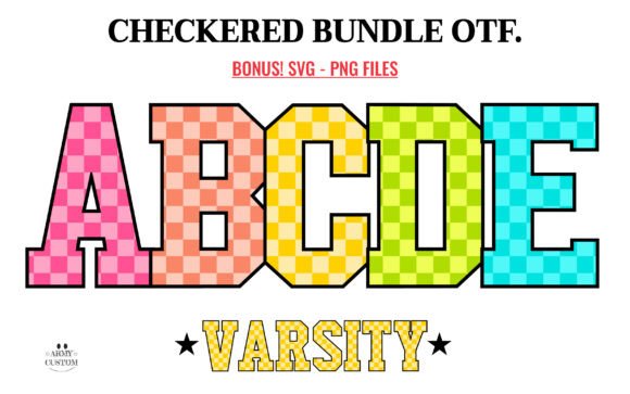 Checkered Back to School: A Font for Nostalgic, Creative Designs