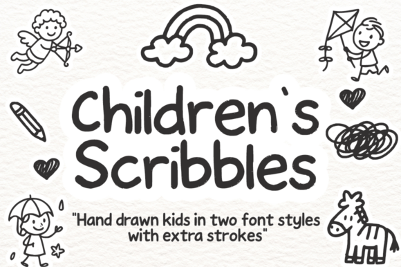Children’s Scribbles: A Whimsical Typeface for Playful Projects