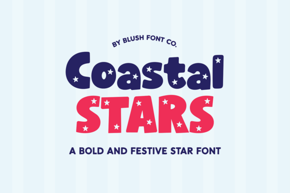 Coastal Stars: A Patriotic Display Font for Bold Designs