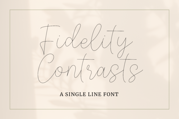 Fidelity Contrasts: A Single-Line Serif for Elegant Design