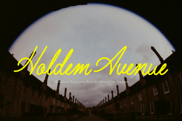 Holdem Avenue: A Premium Monoline Signature Font for Modern Design