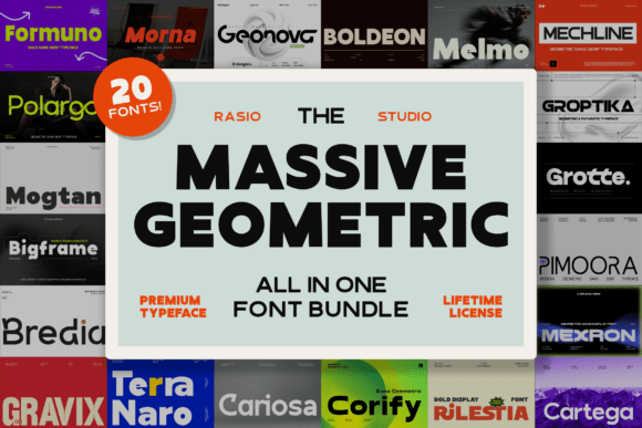 Massive Geometric Bundle: The Ultimate Modern Font Collection