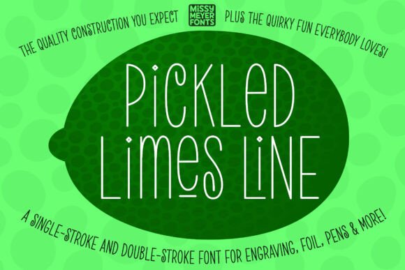 Pickled Limes Line: A Playful Single-Stroke Font for Creative Makers
