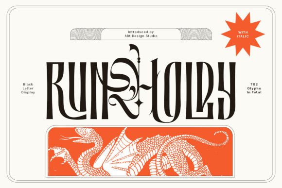 Runholdy: The Art Deco Blackletter for Bold Branding