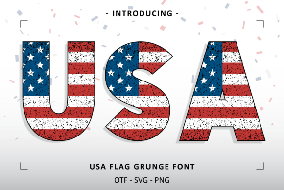 USA Flag Grunge: A Typeface with Authentic American Character